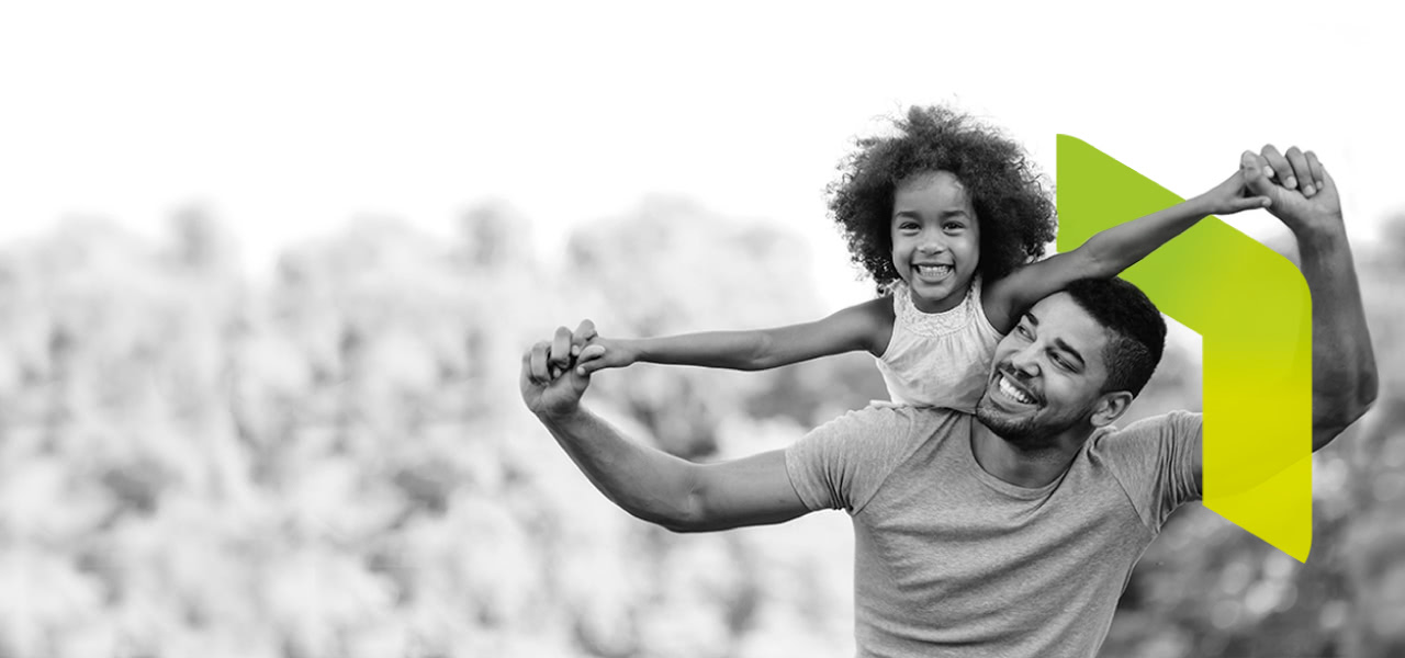 Gatehouse Bank brochure cover with colorful geometric shapes and the tagline 'A different way