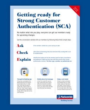 Blue and white informational poster with text. Main text: 