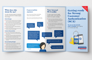 Brochure with text and illustrations. 