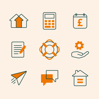 Image showcasing The Mortgage Works brand, with bold typography and modern design elements.